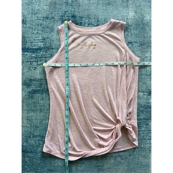 Justice Active Pink Live Freely Twist Front Tank Top Girls 12 - Picture 5 of 5